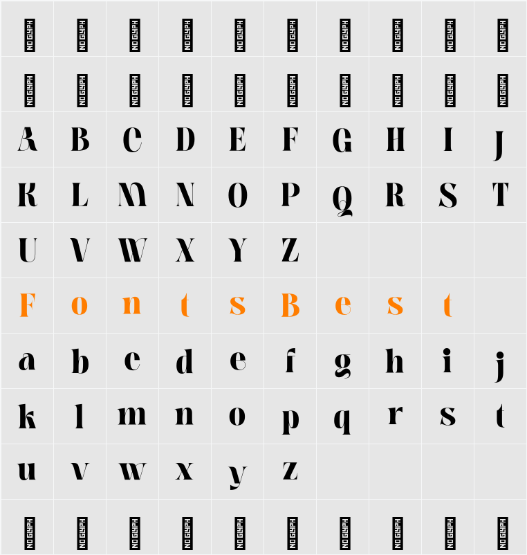 Murqas Condensed Character Map