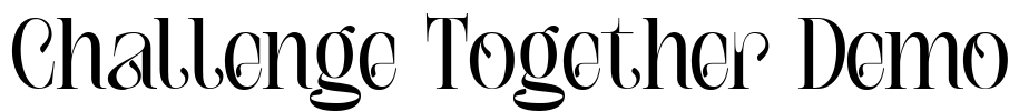 Challenge Together Demo Font Image