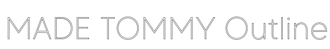 MADE TOMMY Outline Font Image