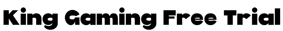 King Gaming Free Trial Font Image