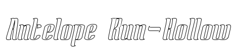 Antelope Run-Hollow Font Image