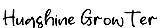 Hugshine Growter Font Image