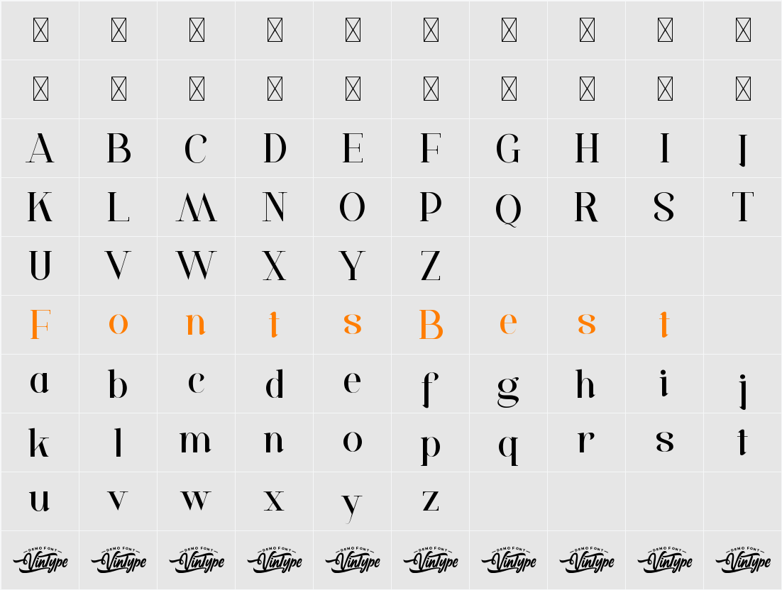 Altmar Demo Character Map