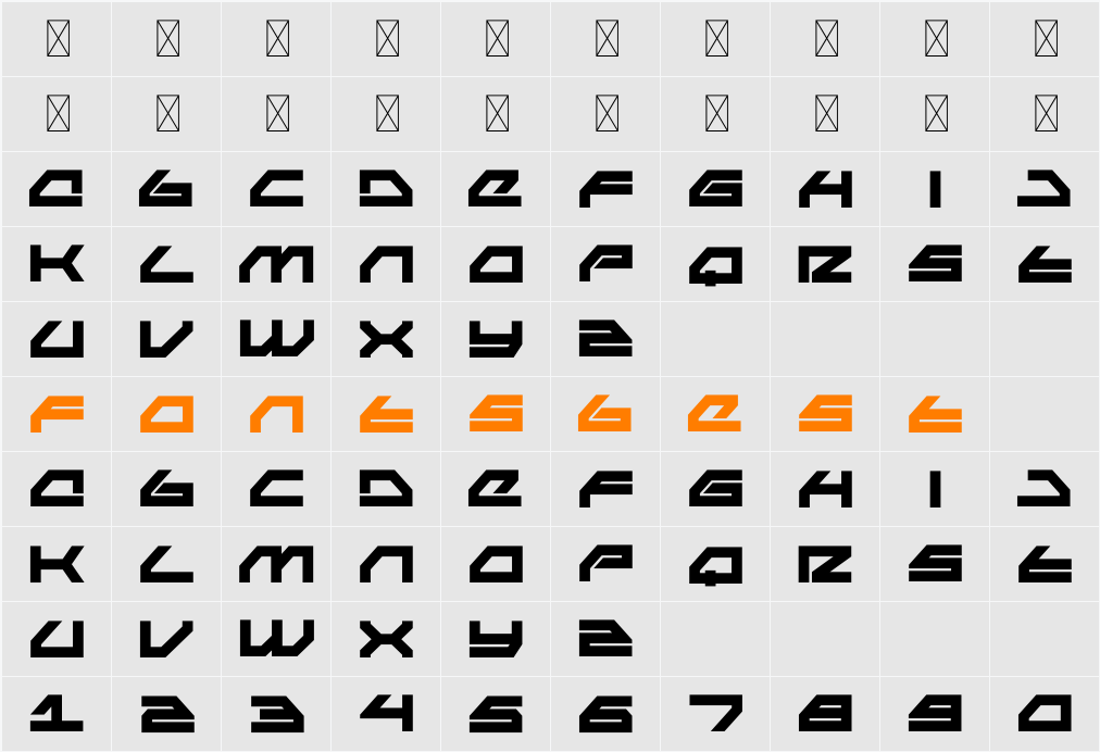 MAKQU Character Map