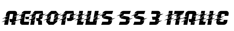 Aeroplus SS 3 Italic Font Image