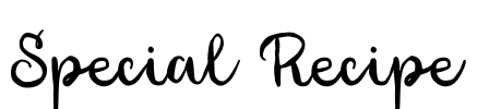 Special Recipe Font Image