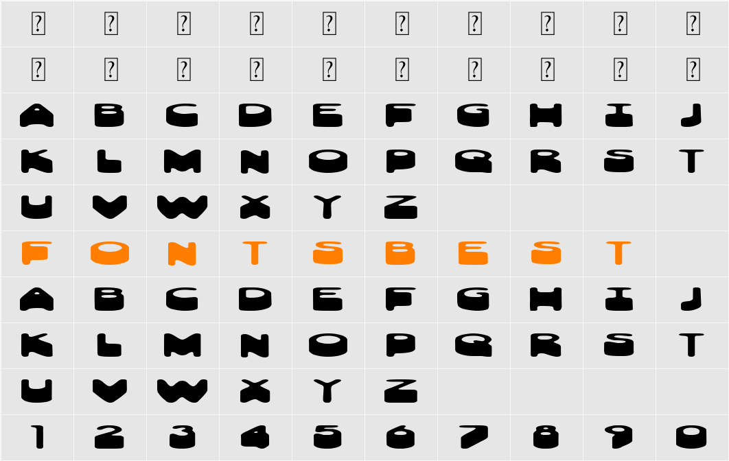 Fiesta Lounge Character Map