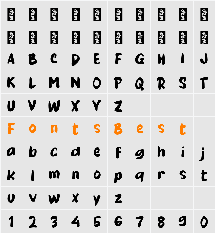K Keju Character Map