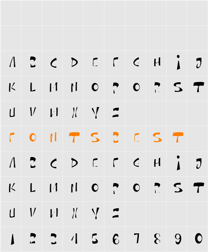 The bolder shadow_inner Character Map