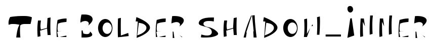 The bolder shadow_inner Font Image