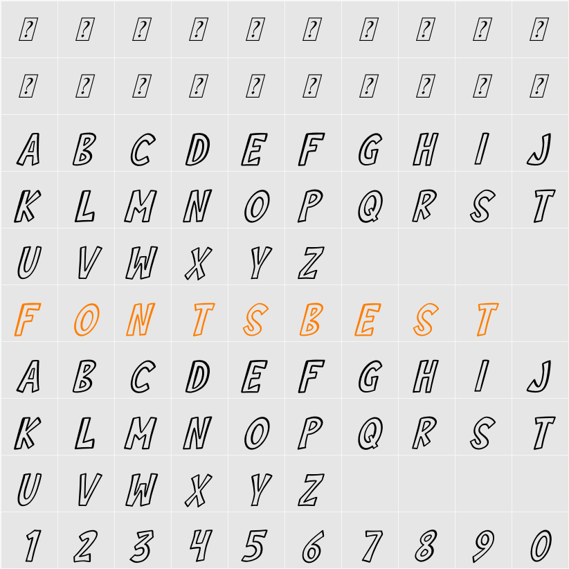 Cilok There Outline Character Map