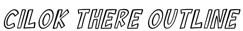 Cilok There Outline Font Image