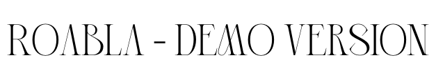 Roabla - Demo Version Font Image