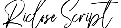 Riclose Script Font Image