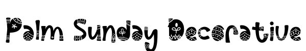 Palm Sunday Decorative Font Image