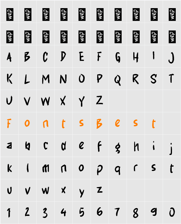 g Growe Character Map