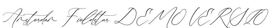 Amsterdam Fieldstar DEMO VERSIO Font Image