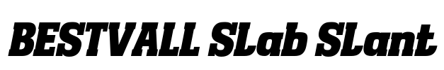 BESTVALL Slab Slant Font Image
