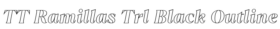 TT Ramillas Trl Black Outline Font Image