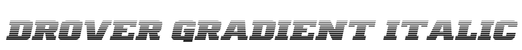 Drover Gradient Italic Font Image