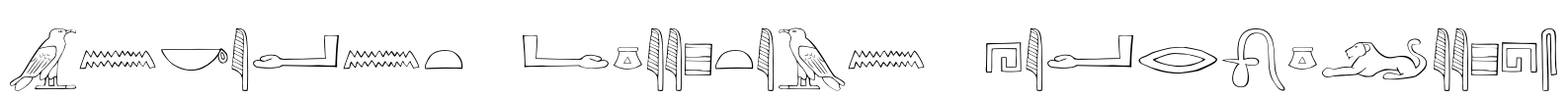Ancient Egyptian Hieroglyphs Font Image