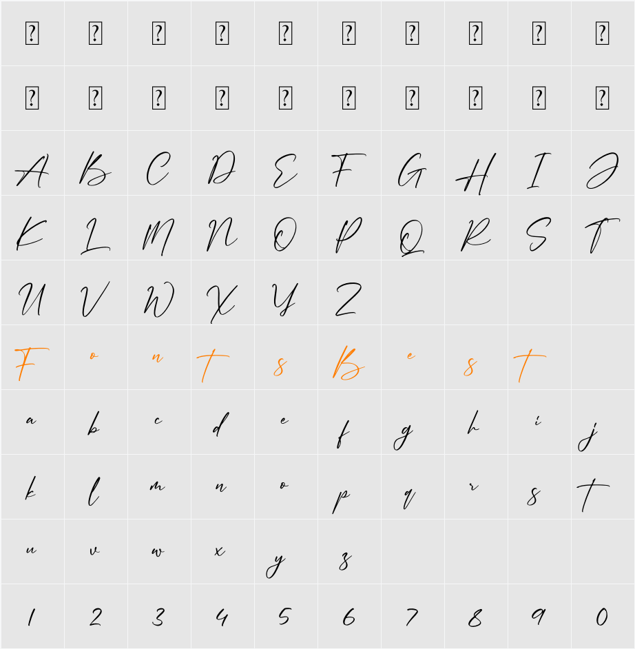 Andershon Magnolia Character Map