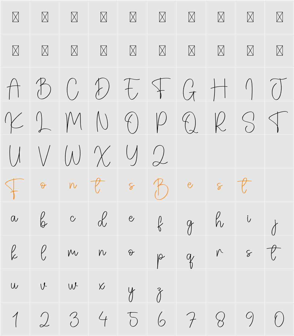 Infinity Character Map