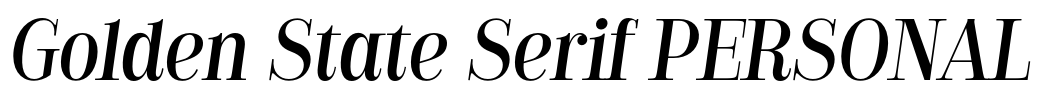 Golden State Serif PERSONAL Font Image