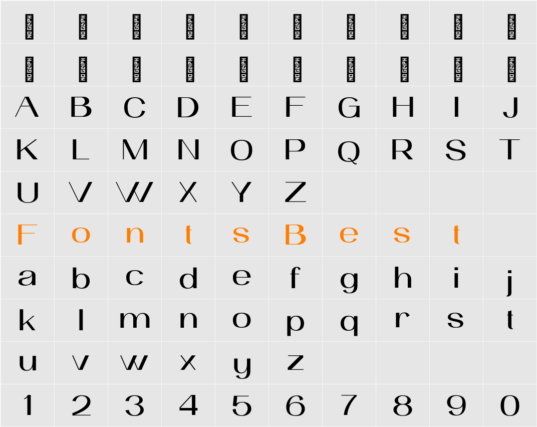 Moerostesa Personal Use Character Map
