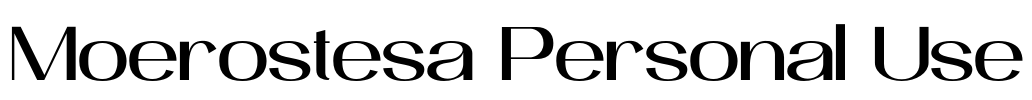 Moerostesa Personal Use Font Image