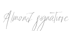 Almond signature Font Image