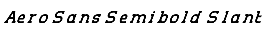 Aero Sans Semibold Slant Font Image