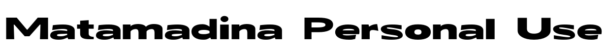 Matamadina Personal Use Font Image
