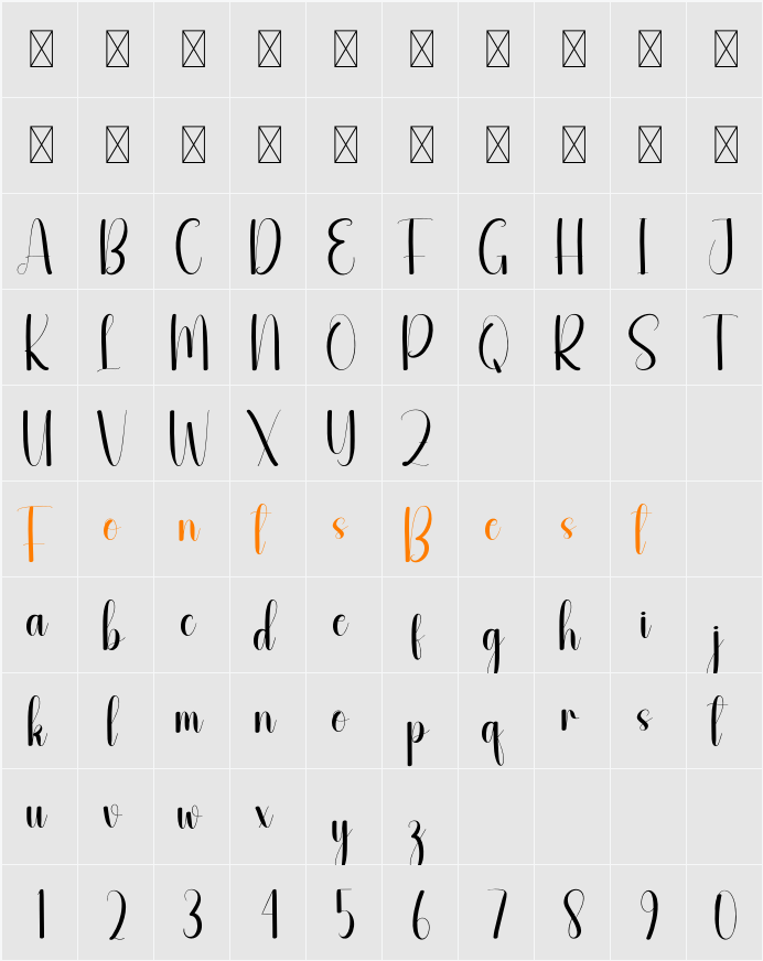Blissful Character Map