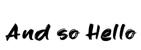 And so Hello Font Image