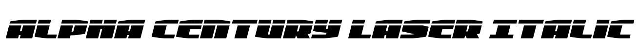 Alpha Century Laser Italic Font Image