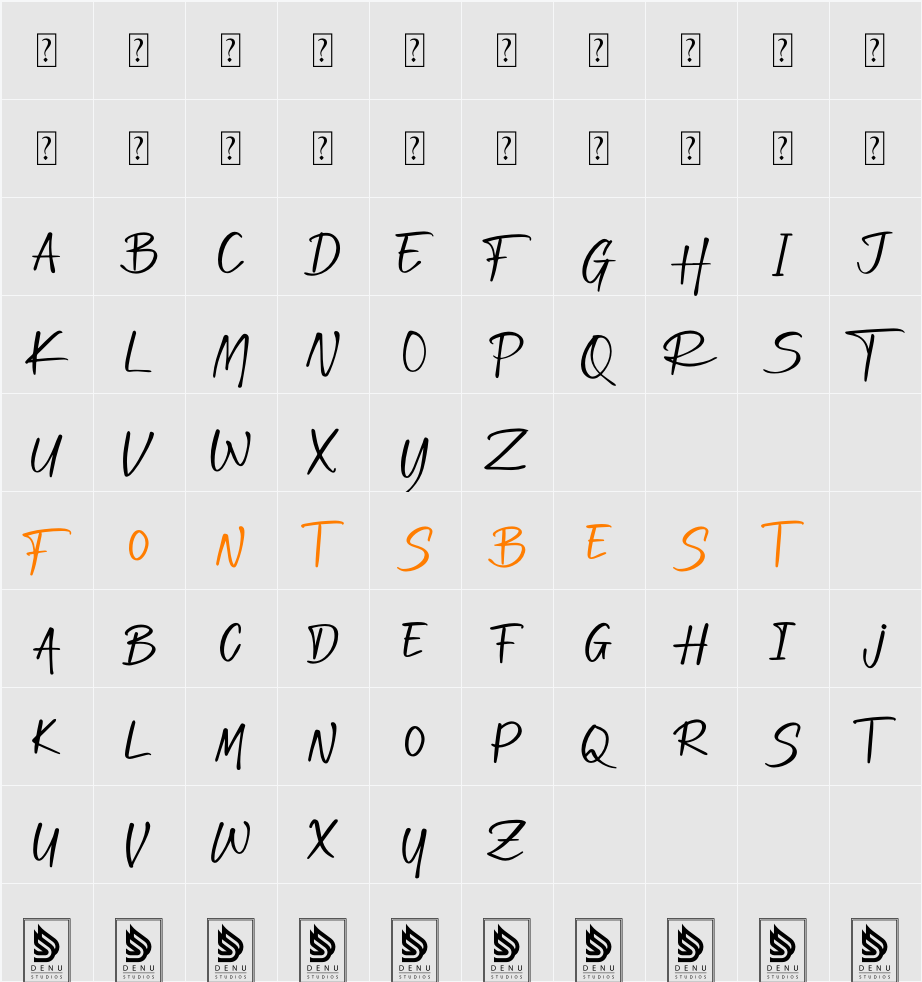 Contra Diksi Character Map