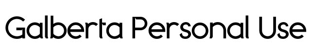Galberta Personal Use Font Image