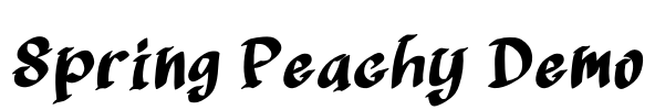 Spring Peachy Demo Font Image