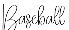 Baseball Font Image