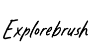 Explorebrush Font Image