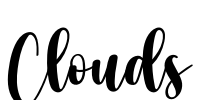 Clouds Font Image