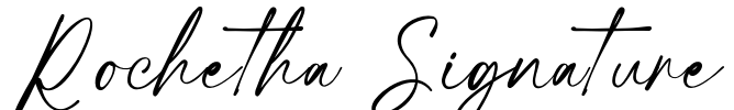 Rochetha Signature Font Image