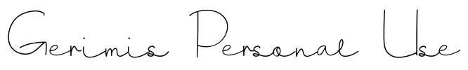 Gerimis Personal Use Font Image