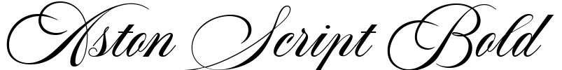 Aston Script Bold Font Image