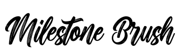 Milestone Brush Font Image