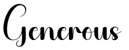 Generous Font Image