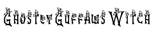 Ghostly Guffaws Witch Font Image