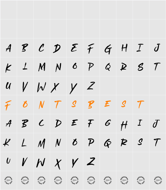 Grossie DEMO Character Map