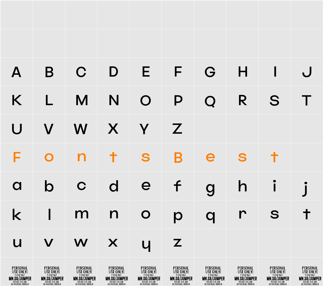 Jumper PERSONAL USE ONLY Light Character Map